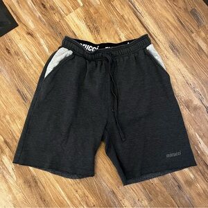 Mens Marucci baseball big logo cutoff casual sweat pant shorts sz M gray